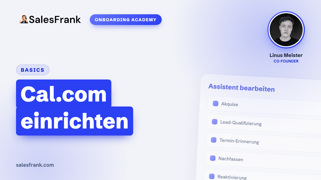 Thumbnail: Cal.com einrichten
